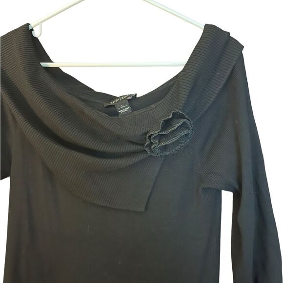 White House Black Market	Women's Black Cowl Neck  Dress - Picture 6 of 7